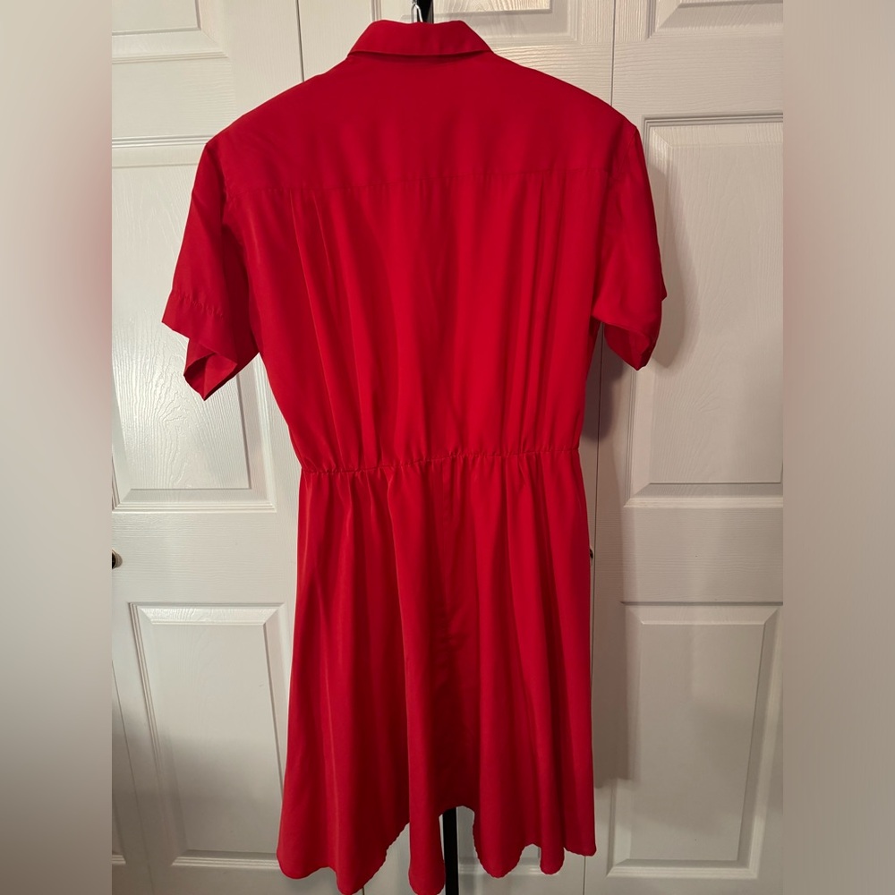 VTG Red Collared Dress - Picture 3 of 4